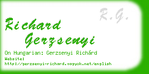 richard gerzsenyi business card